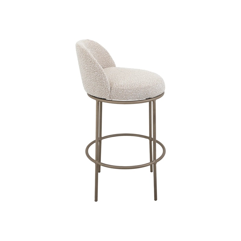 Snow – 30″ Upholstered Barstool – Light Cream