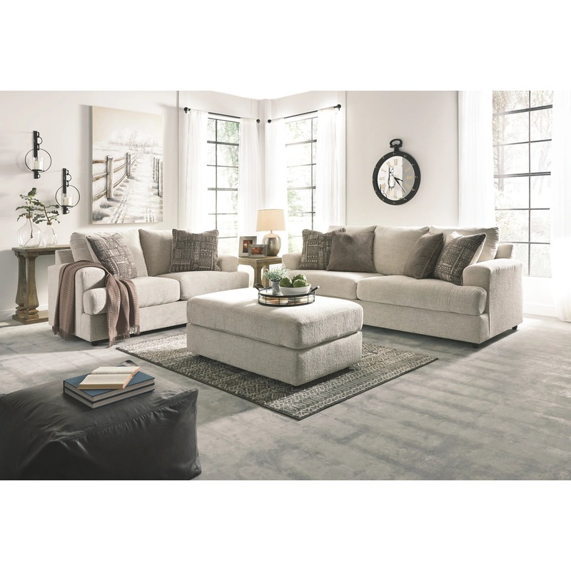 Soletren – Stone – 3 Pc. – Sofa, Loveseat, Accent Ottoman