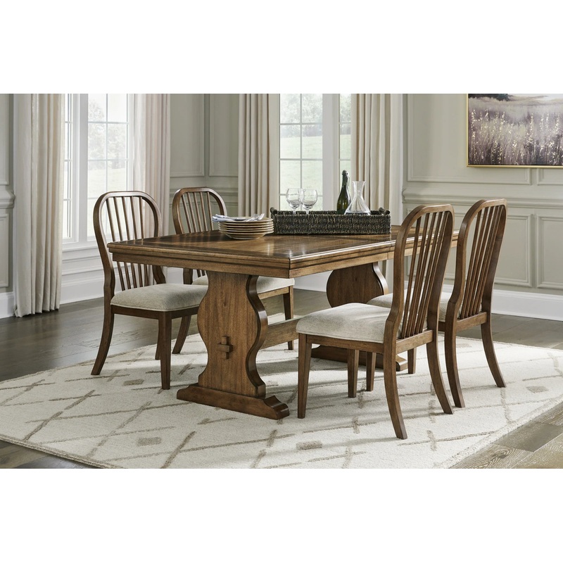 Sturlayne – Brown – 5 Pc. – Rectangular Extension Table, 4 Side Chairs