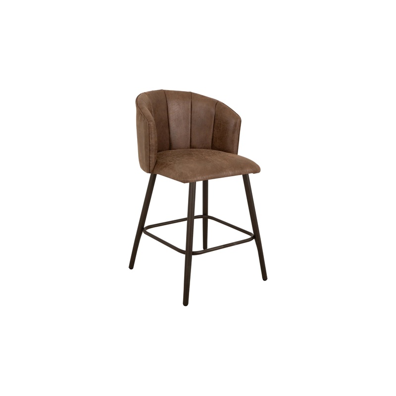 Tamesis – Upholstered Barstool – Caramel
