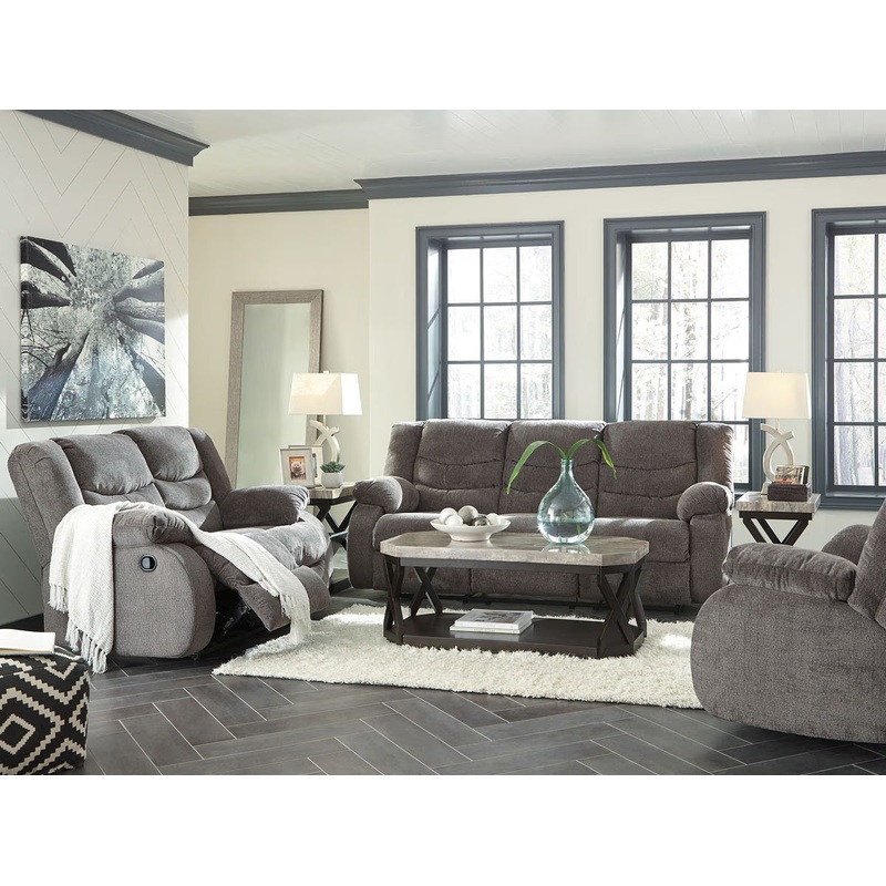 Tulen – Gray – 3 Pc. – Reclining Sofa, Loveseat, Rocker Recliner