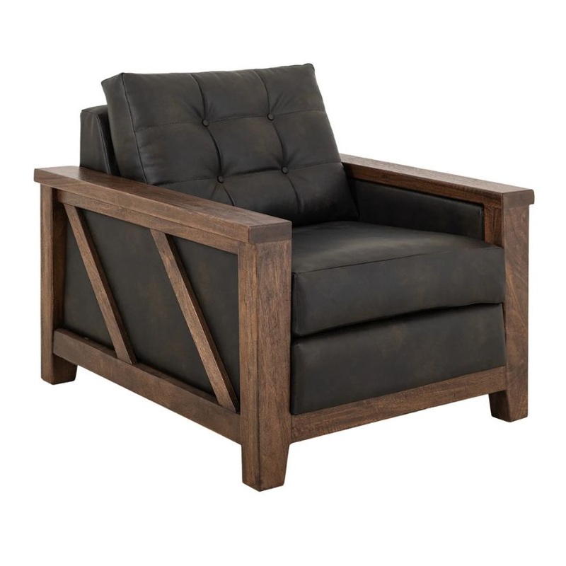 Walnut – Armchair – Licorice Black