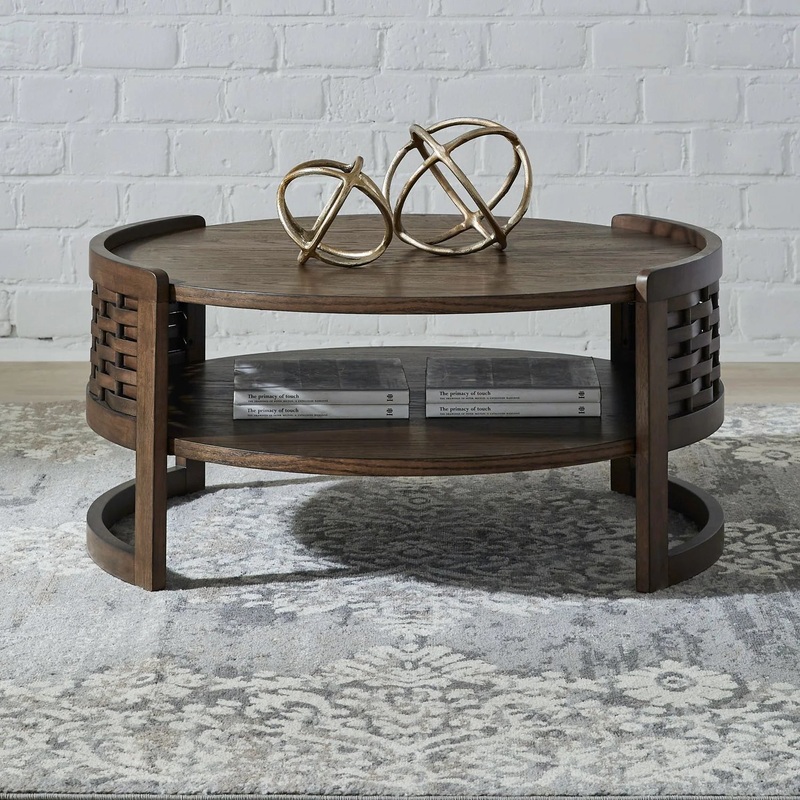 Warren Park – Round Cocktail Table – Brown