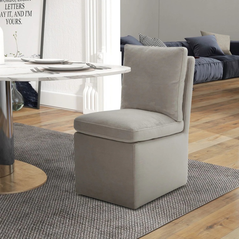 Accent Dining – Accent Dining Chair With Casters – Truffle