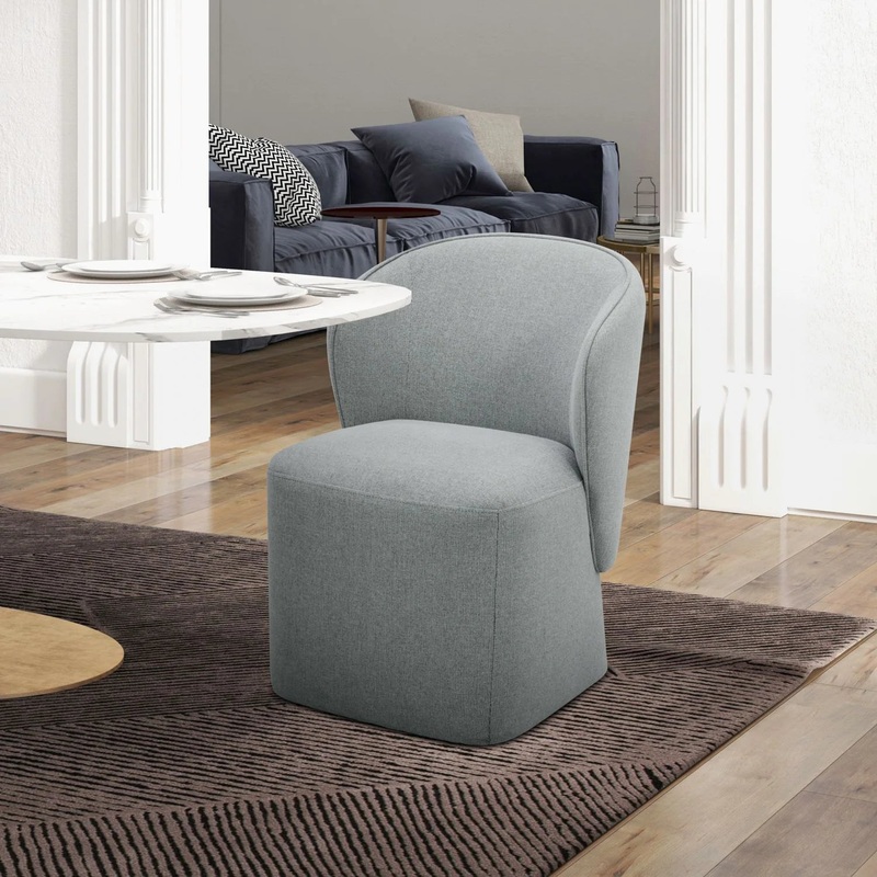 Accent Dining – Dining Chair With Casters Accent – Dark Gray