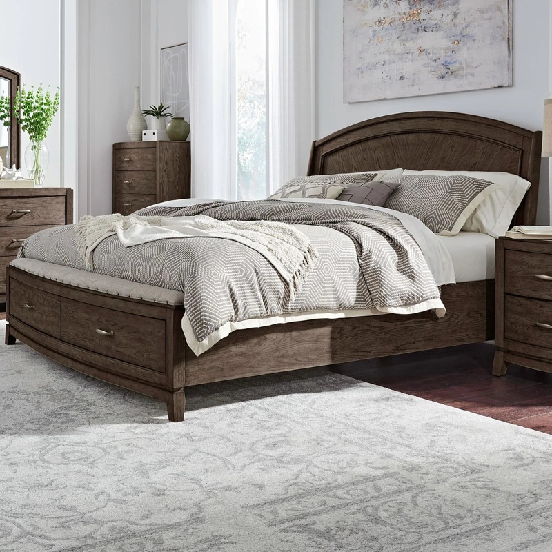 Avalon – Queen Panel Storage Bed – Brown