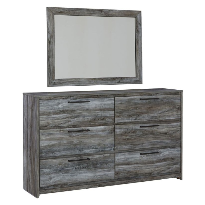 Baystorm – Gray – Dresser, Dark Gray Mirror