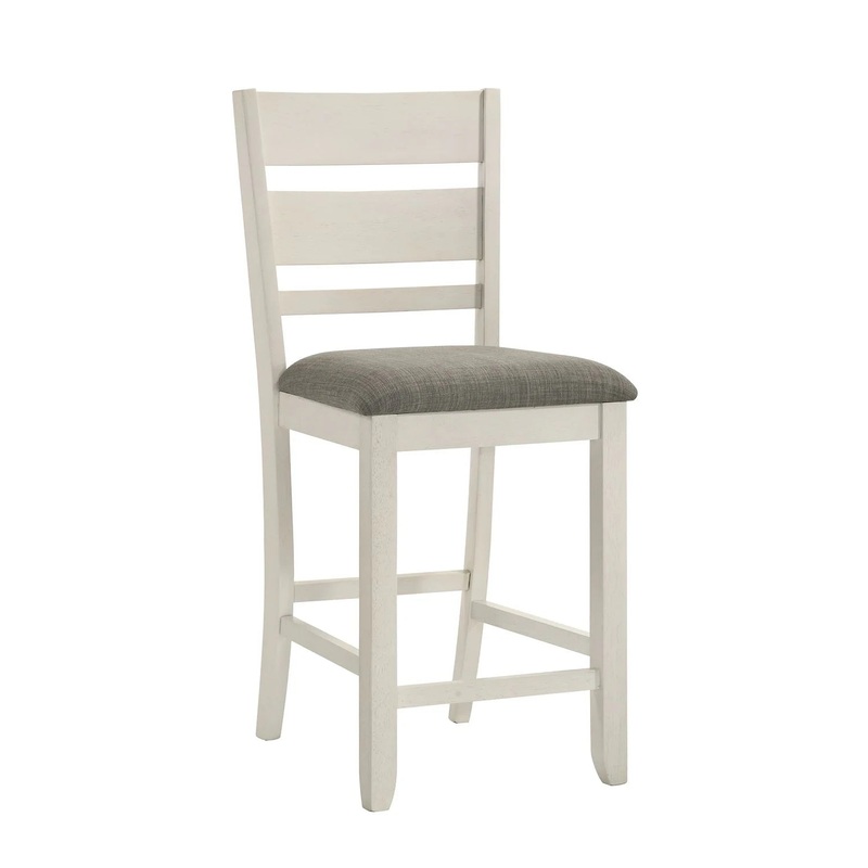 Brook Bay – Slat Back Upholstered Counter Chair (RTA) – White