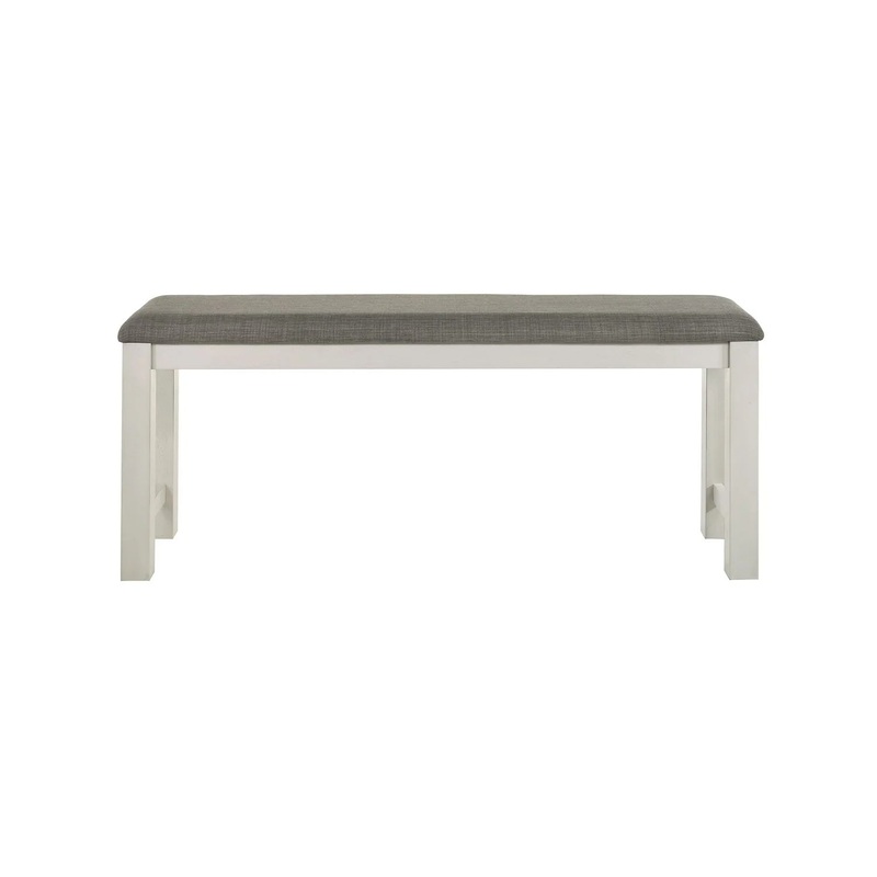 Brook Bay – Upholstered Counter Bench – White