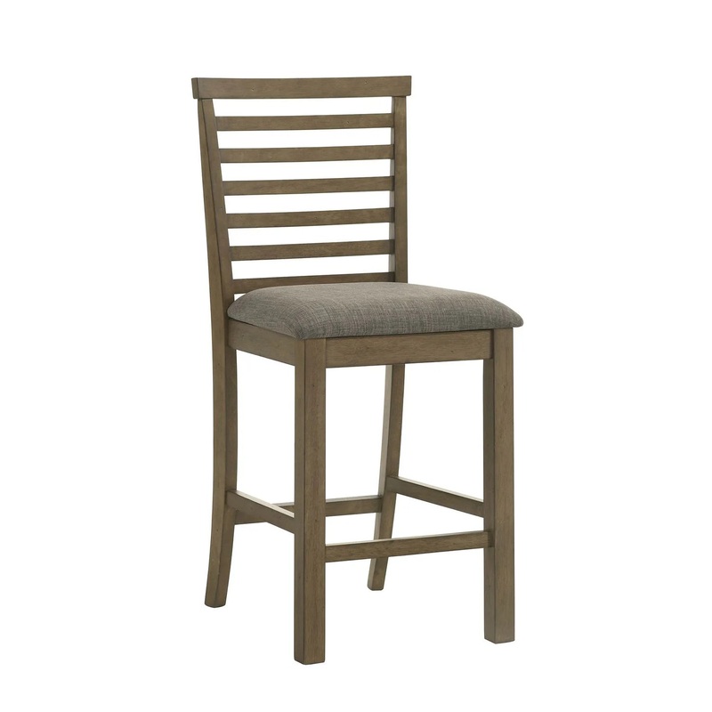 Brook Bay – Upholstered Ladder Back Counter Chair (RTA) – Brown