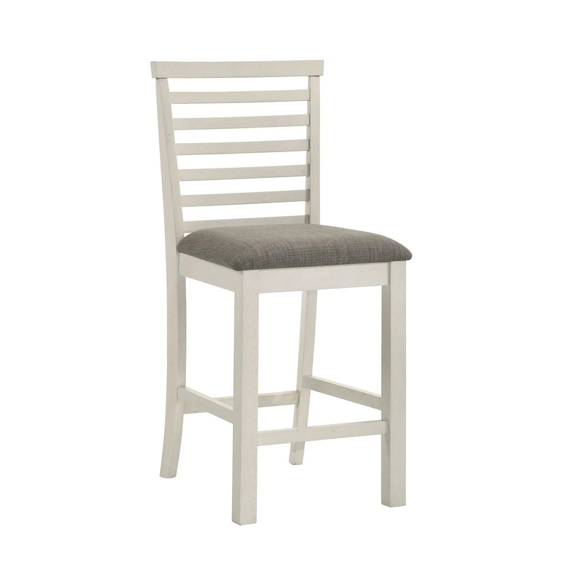 Brook Bay – Upholstered Ladder Back Counter Chair (RTA) – White