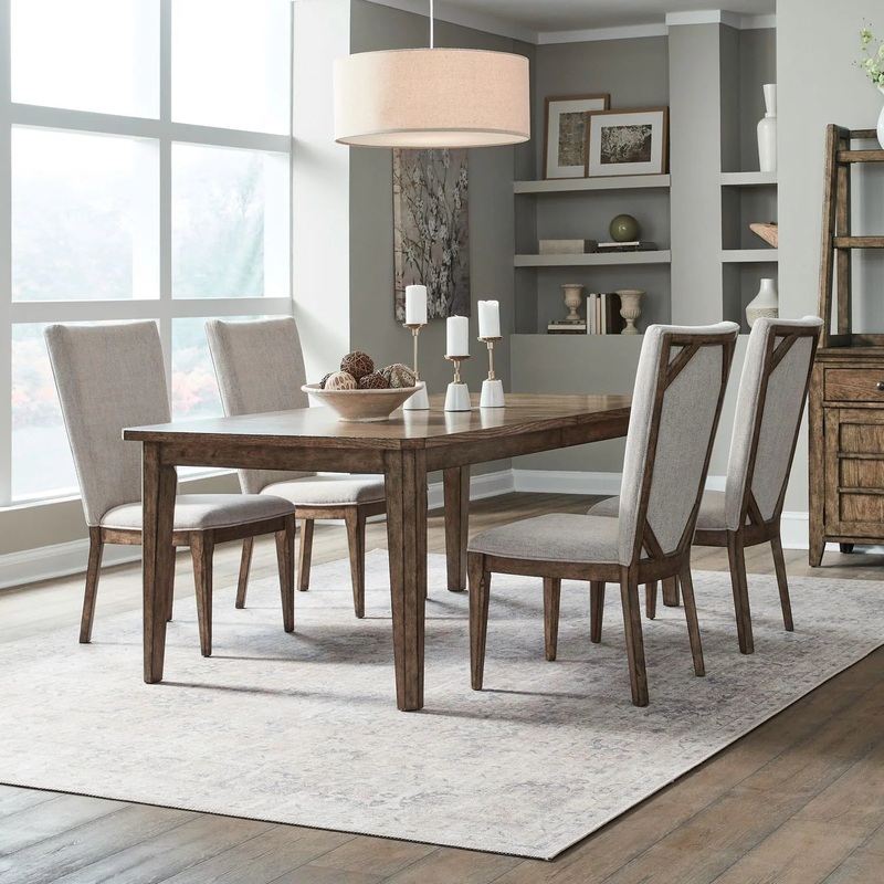 Carolina Park – 5 Piece Rectangular Table Set – Brown