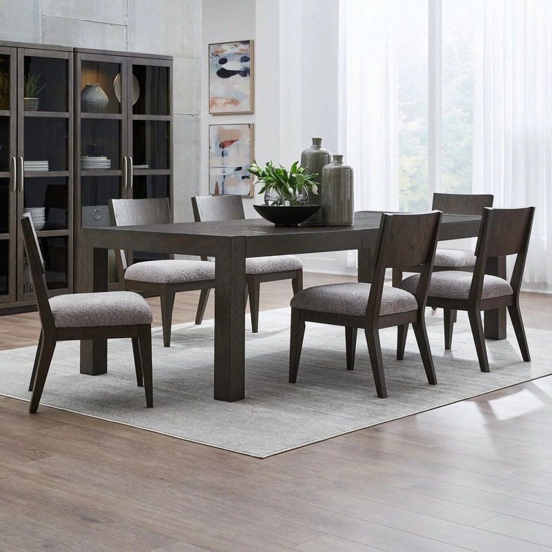Cascade Falls – Optional 7 Piece Rectangular Table Set – Brown