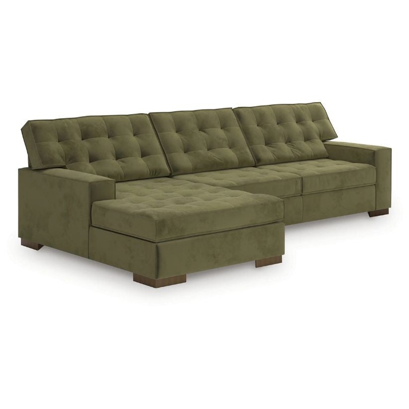 Caspian-Town – Olive – 2-Piece Sectional With LAF Corner Chaise