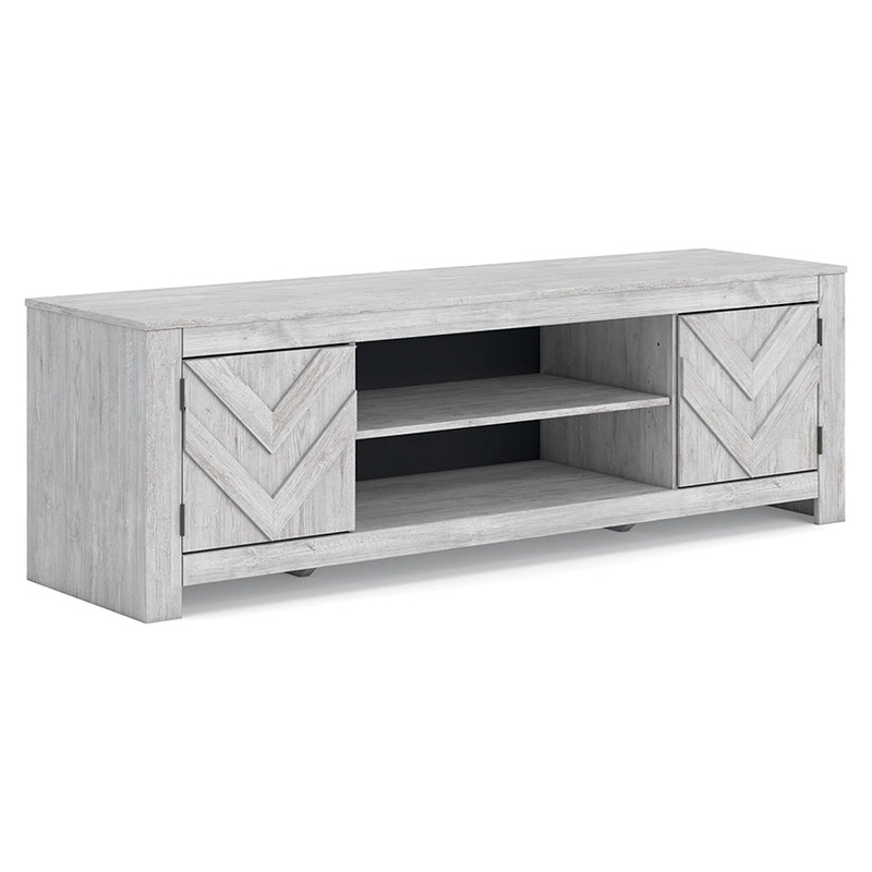 Cayboni – Whitewash – LG TV Stand With Fireplace Option