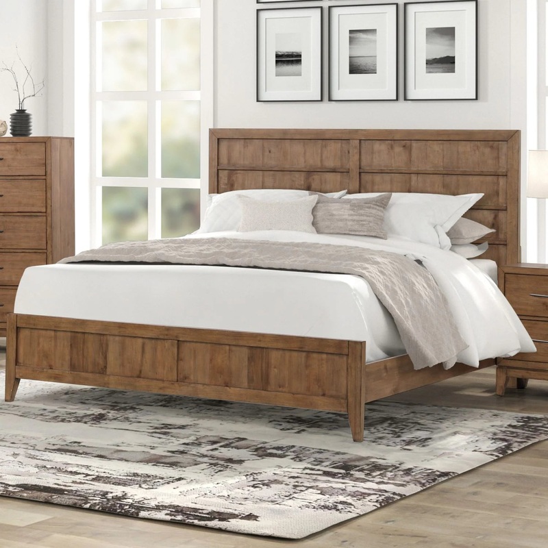 Shaker Lakes – King Panel Bed – Brown