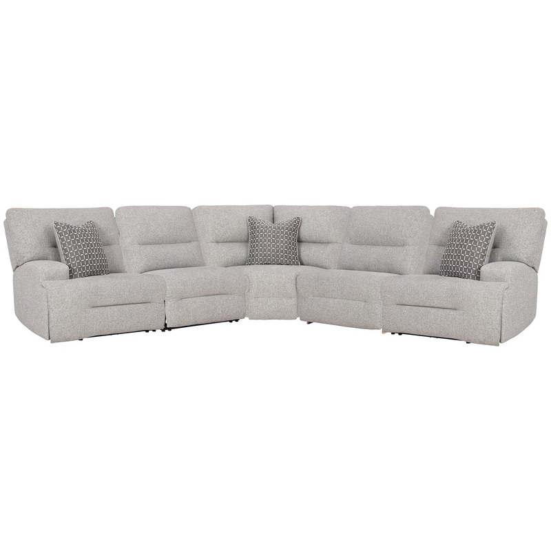 Acklen Place – Pewter – 5-Piece Power Reclining Sectional