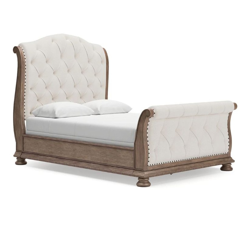 Ardenfield – Light Brown – Queen Upholstered Sleigh Bed