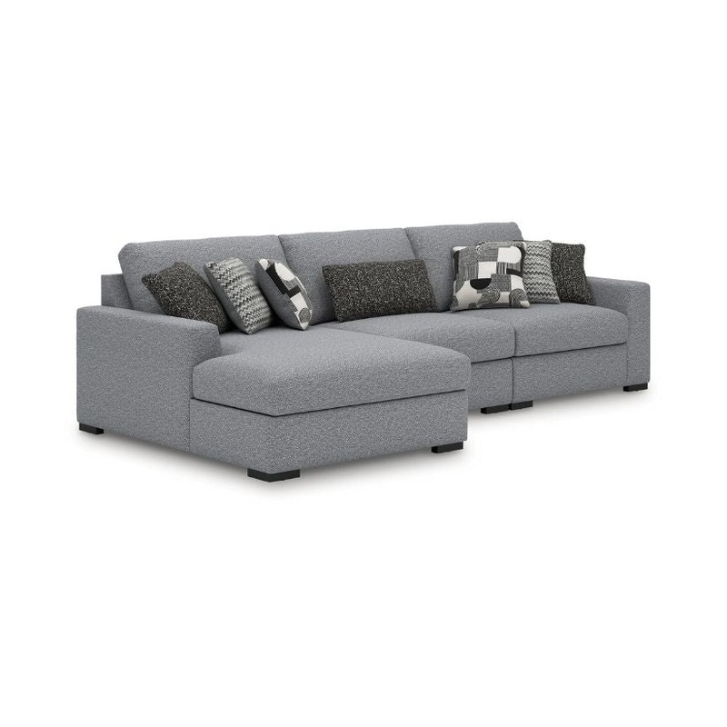 Bealton – Salt and Pepper – 3-Piece Sectional With LAF Corner Chaise