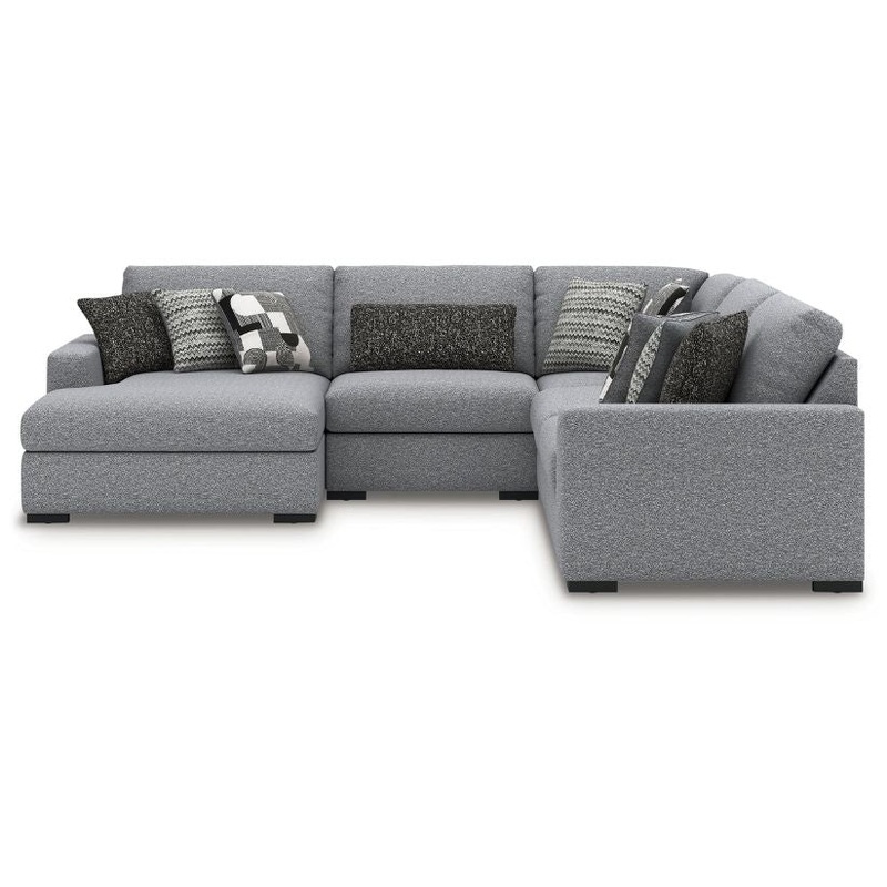 Bealton – Salt and Pepper – 5-Piece Sectional With LAF Corner Chaise