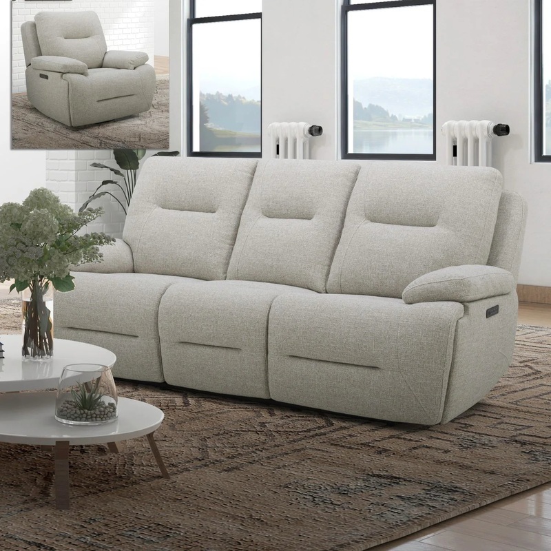 Cameron – Sofa & Recliner – White