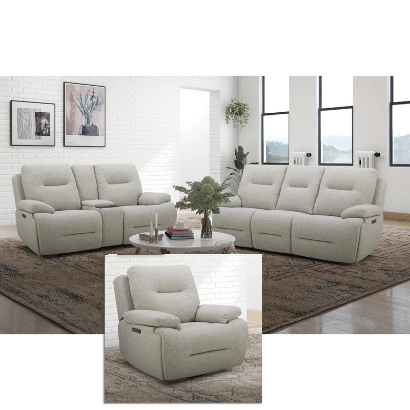 Cameron – Sofa With Loveseat & Recliner – White