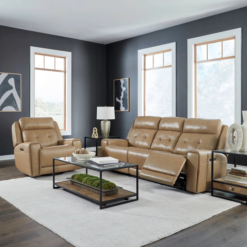 Carrington – Sofa & Recliner – Brown