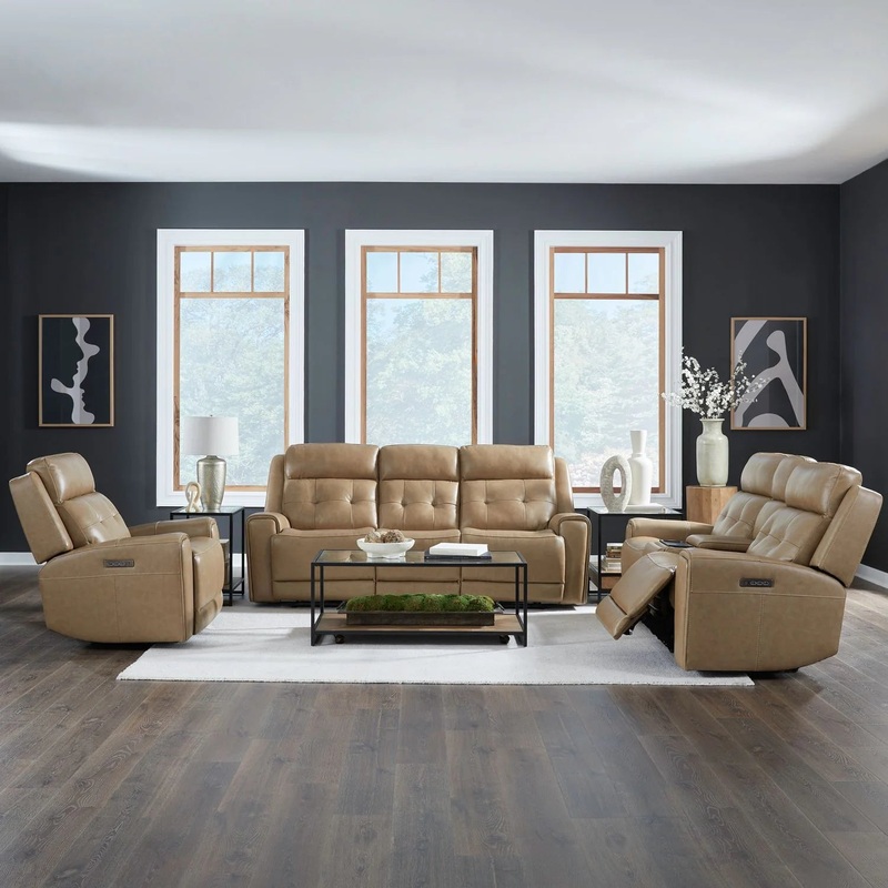 Carrington – Sofa With Loveseat & Recliner – Brown