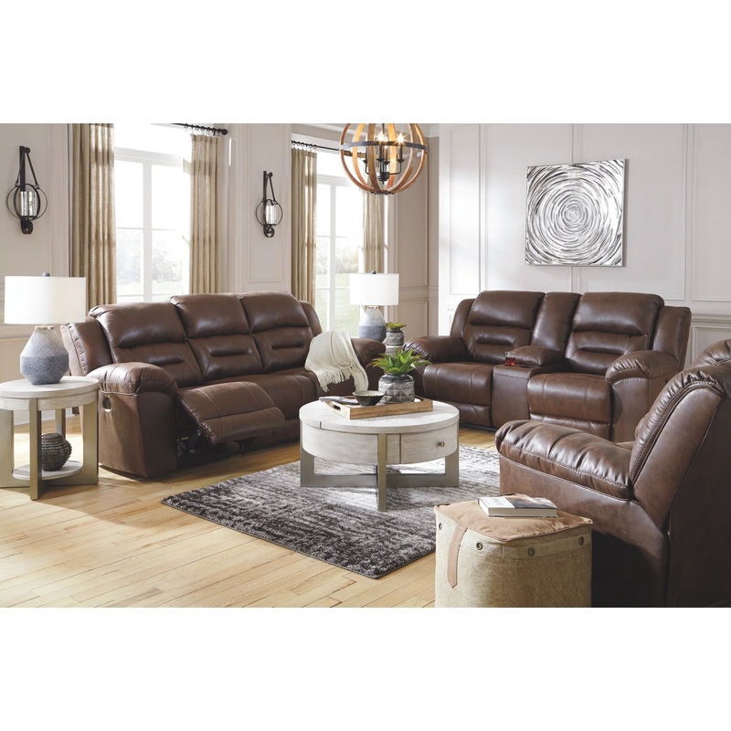 Stoneland – Chocolate – 3 Pc. – Power Sofa, Loveseat, Rocker Recliner