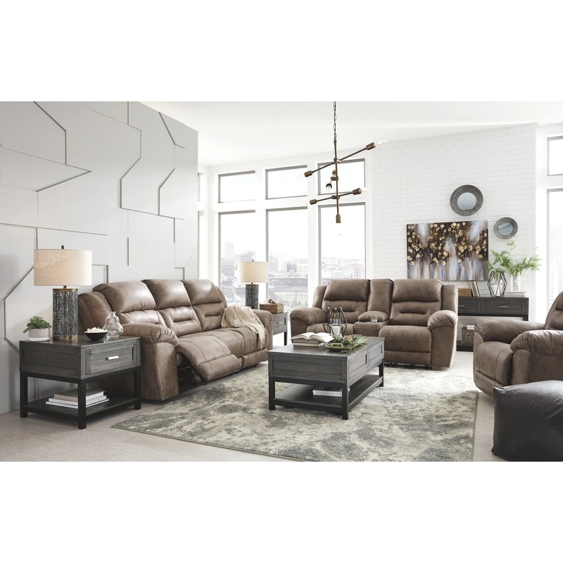 Stoneland – Fossil – 3 Pc. – Power Sofa, Loveseat, Rocker Recliner