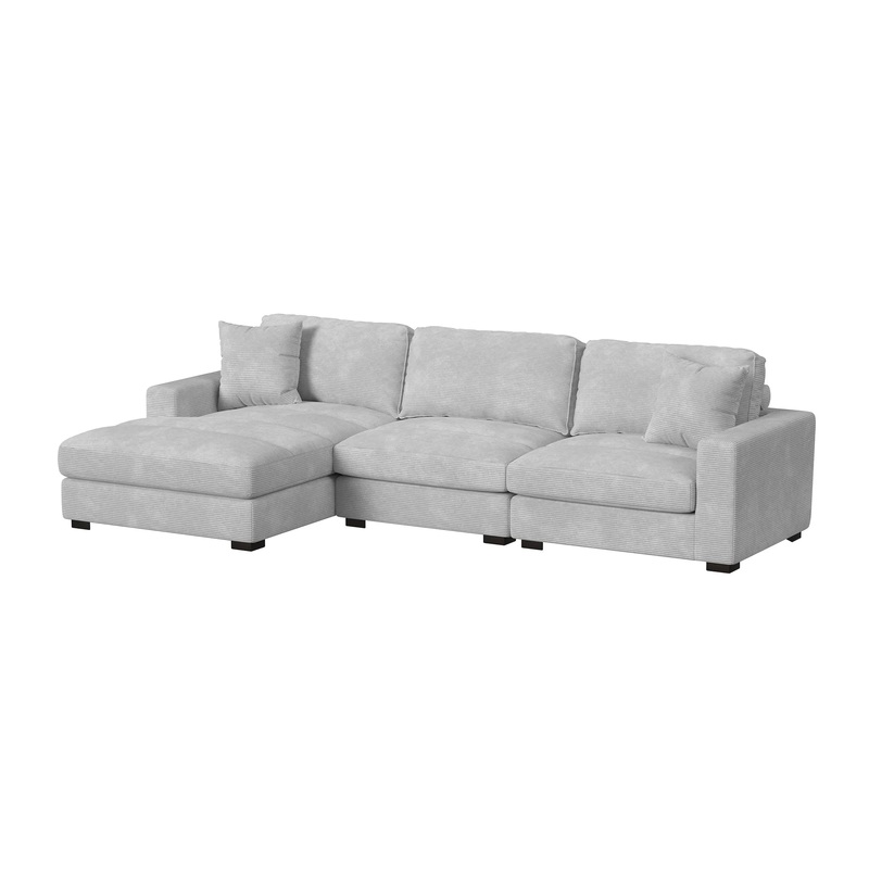 Arizona – Modular 3 Piece Sectional Set With LHF Chaise – Steno Stone