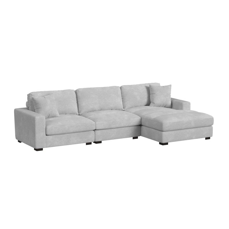 Arizona – Modular 3 Piece Sectional Set With RHF Chaise – Steno Stone