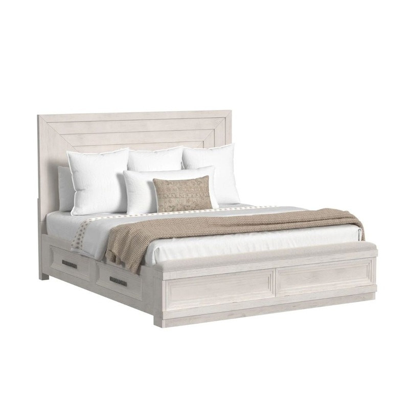 Avalanche – King Storage Bed – Antique White