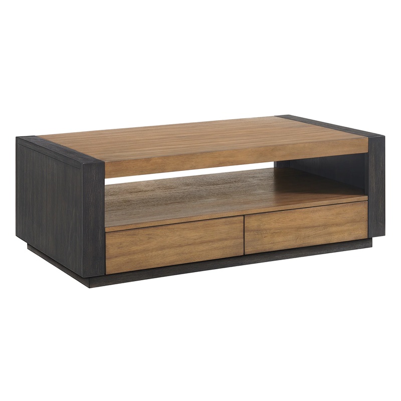 Breckenridge – Coffee Table & 4 Drawers – Light Oak / Black