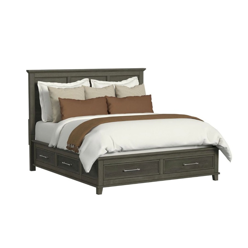 Canterbury – King Storage Bed – Gray