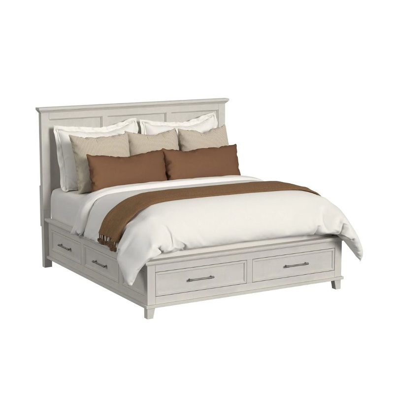 Canterbury – King Storage Bed – Ivory