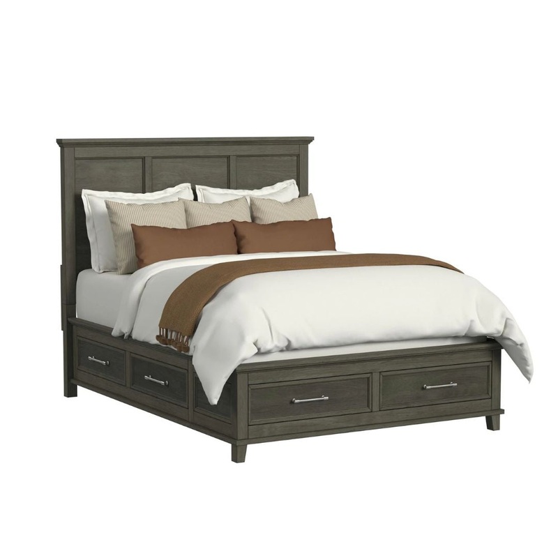 Canterbury – Queen Storage Bed – Gray