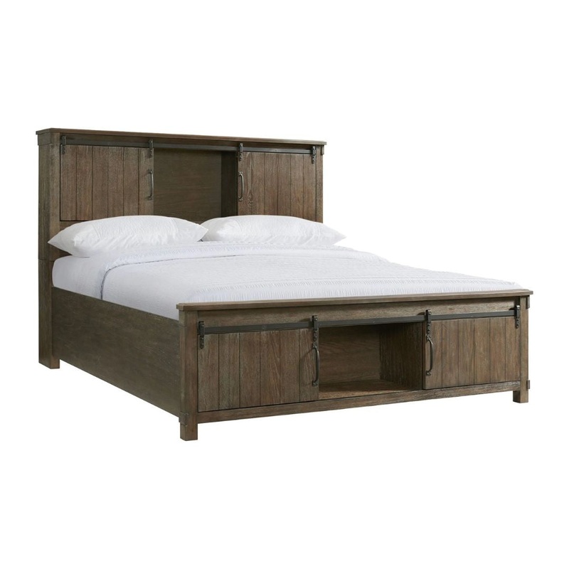 Scott – King Platform Storage Bed – Dark Brown