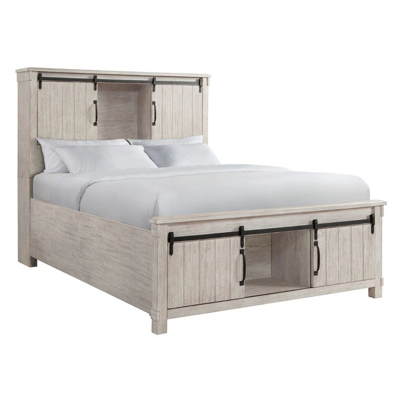 Scott – Queen Platform Storage Bed – White
