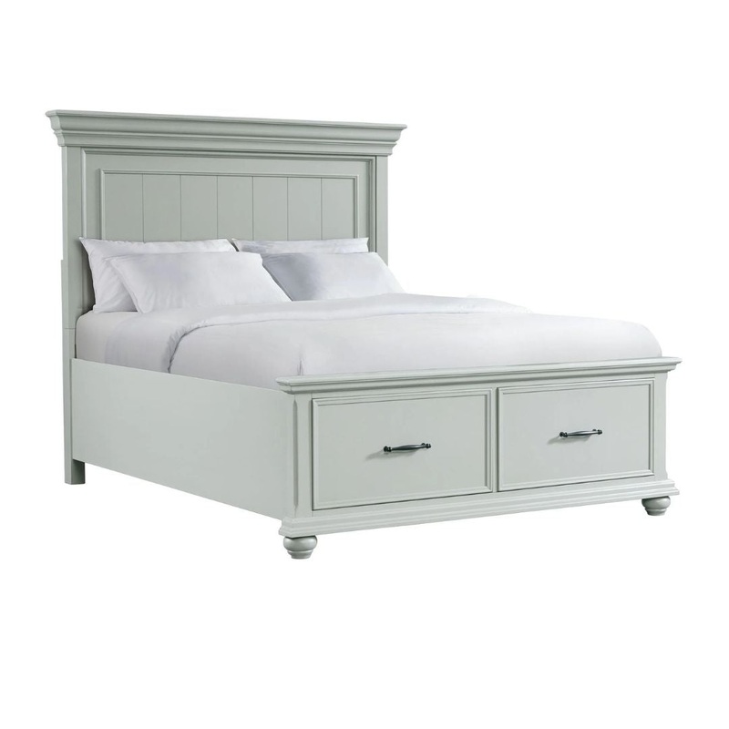 Slater – Queen Platform Storage Bed – Gray