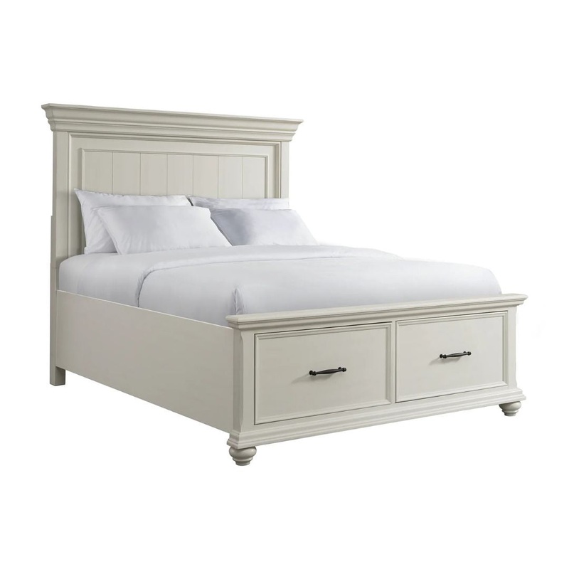 Slater – Queen Platform Storage Bed – White