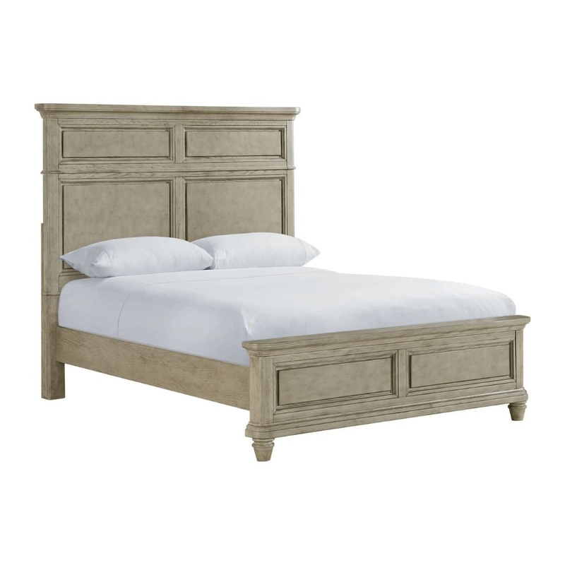 Whit-Ash – Queen Panel Bed – Light Gray