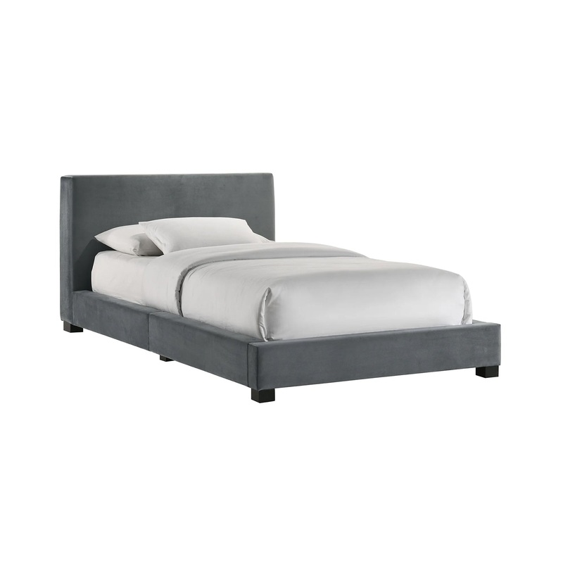 Brookhaven – Twin Upholstered Bed – Gray