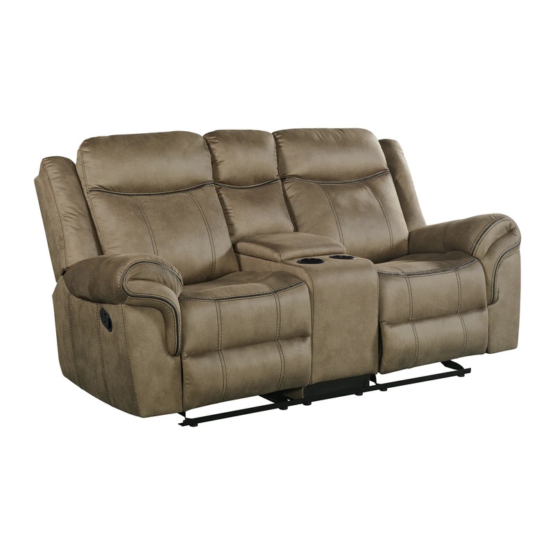 Sorrento – Motion Loveseat With Console – T101 Brown
