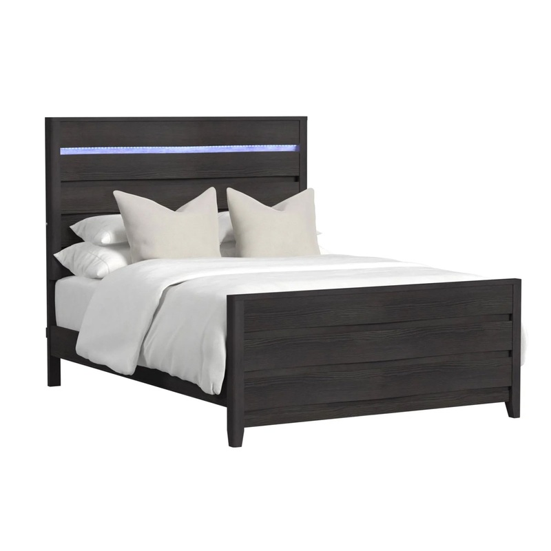Tobias – Full Bed With LED – Black