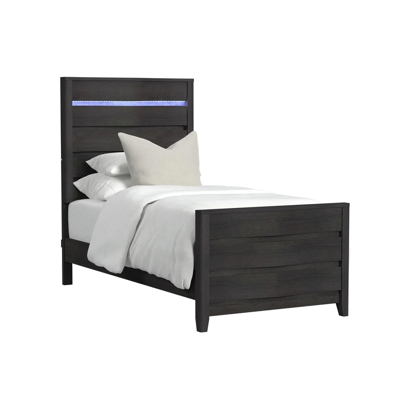 Tobias – Twin Bed With LED – Black