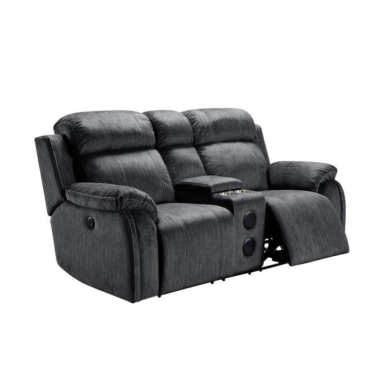 Tango – Console Loveseat With Speaker & Power Footrest