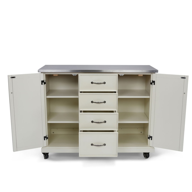 Bay Lodge – Kitchen Cart – Wood in White