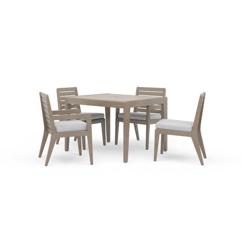 Sustain – Outdoor Dining Table And Four Chairs – Wood