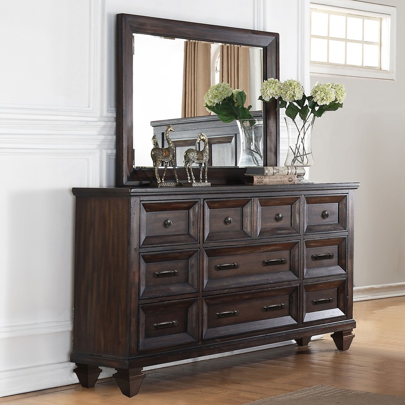 Sevilla – Dresser & Mirror – Dark Brown